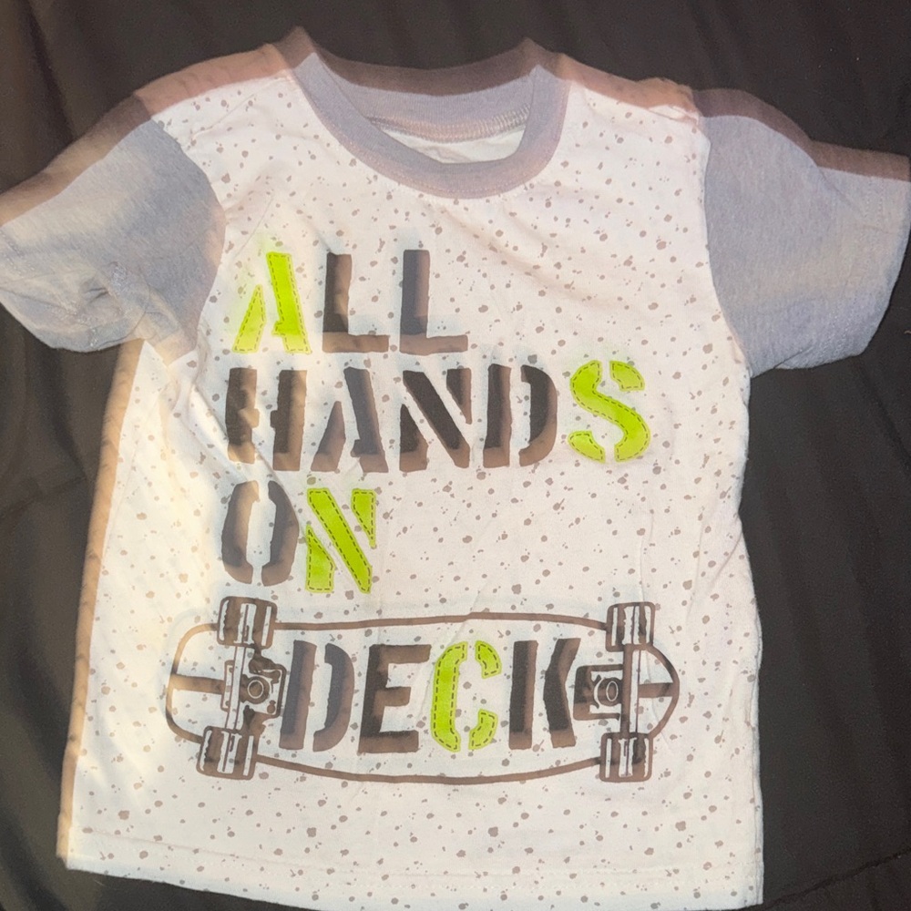 Kids Graphic T-Shirt - White and Gray